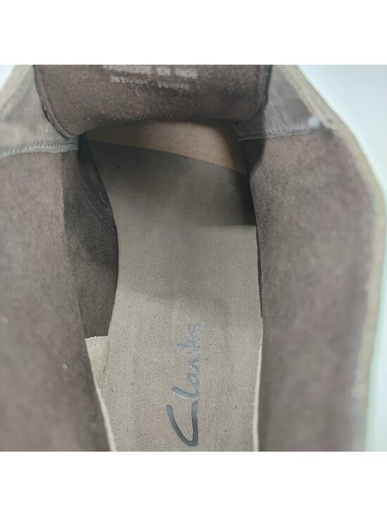 Clarks Bushacre 2 Men’s 12 US Boots Leather Gray Distressed Chukka 26113054 main image 2